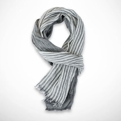 Numa Shawl – lightweight striped viscose shawl for mid-season