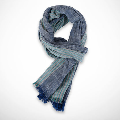 Numa Shawl – lightweight striped viscose shawl for mid-season