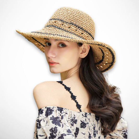 Chapeau Sandrine – chapeau de paille léger pour l’été et la protection solaire