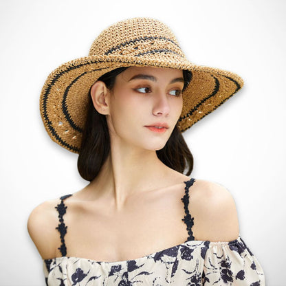 Chapeau Sandrine – chapeau de paille léger pour l’été et la protection solaire