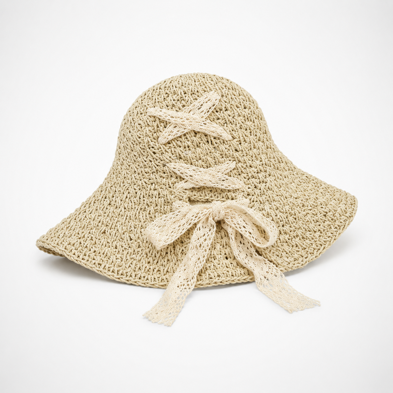 Chapeau Coline – chapeau de soleil tressé à lacet arrière