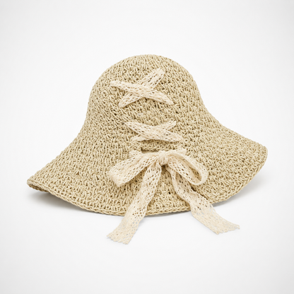 Chapeau Coline – chapeau de soleil tressé à lacet arrière