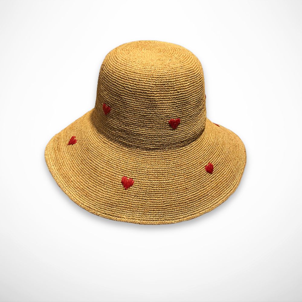 Chapeau Naëli – chapeau de soleil en raffia à large bord
