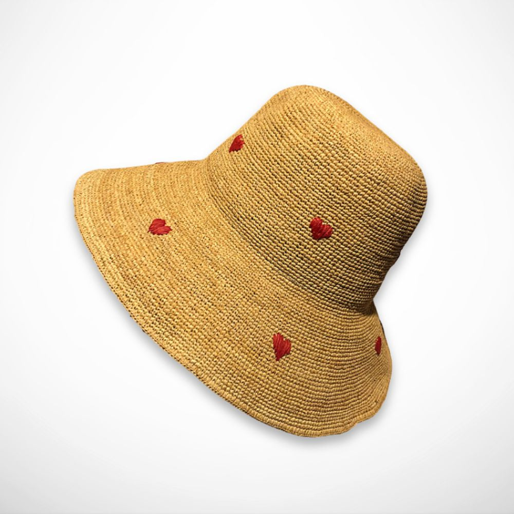 Chapeau Naëli – chapeau de soleil en raffia à large bord