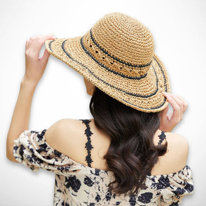 Chapeau Sandrine – chapeau de paille léger pour l’été et la protection solaire
