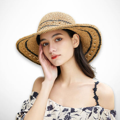 Chapeau Sandrine – chapeau de paille léger pour l’été et la protection solaire