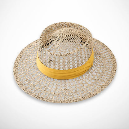 Canotier Albaïa – canotier ajouré en fibres tressées pour l’été