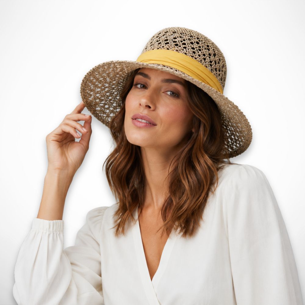 Canotier Albaïa – canotier ajouré en fibres tressées pour l’été