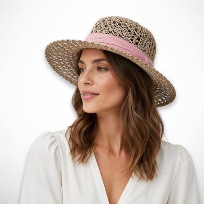 Canotier Albaïa – canotier ajouré en fibres tressées pour l’été