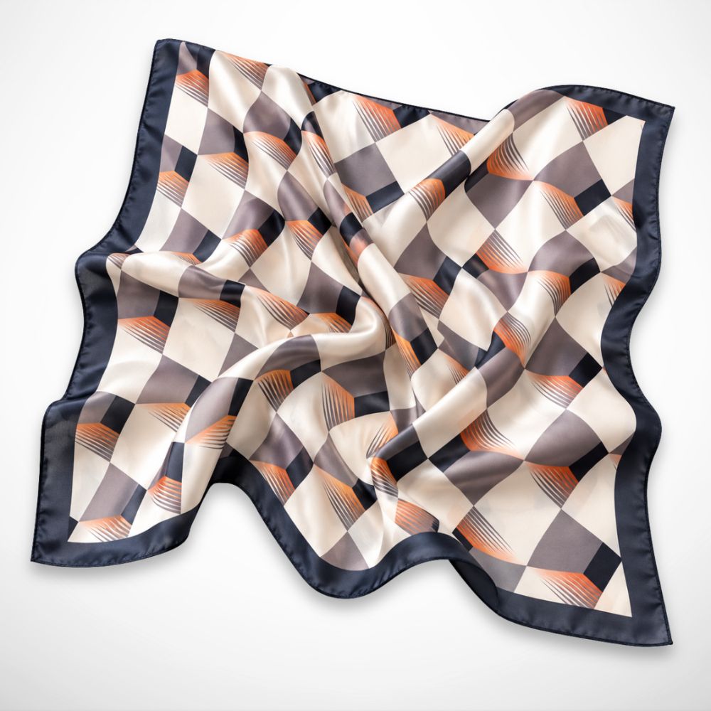 Foulard Annika – Foulard carré à motif géométrique