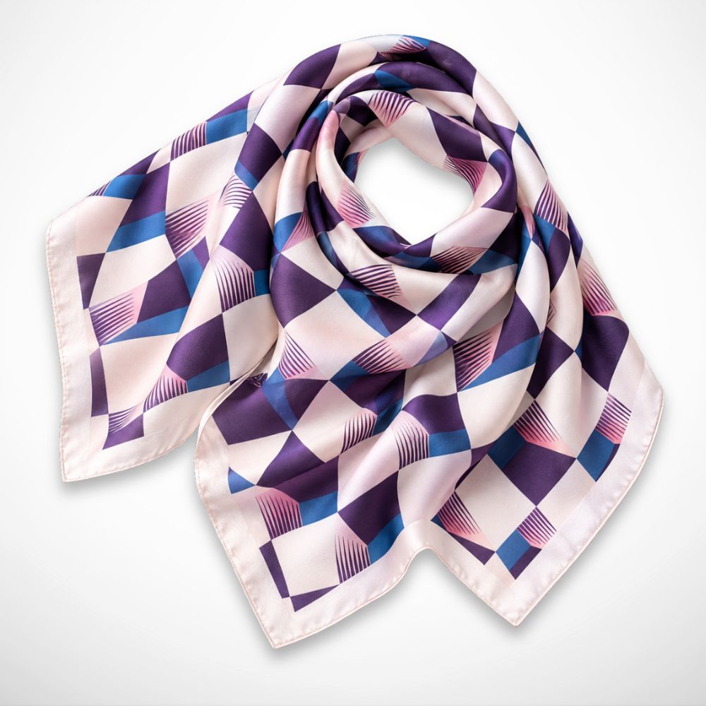 Foulard Annika – Foulard carré à motif géométrique