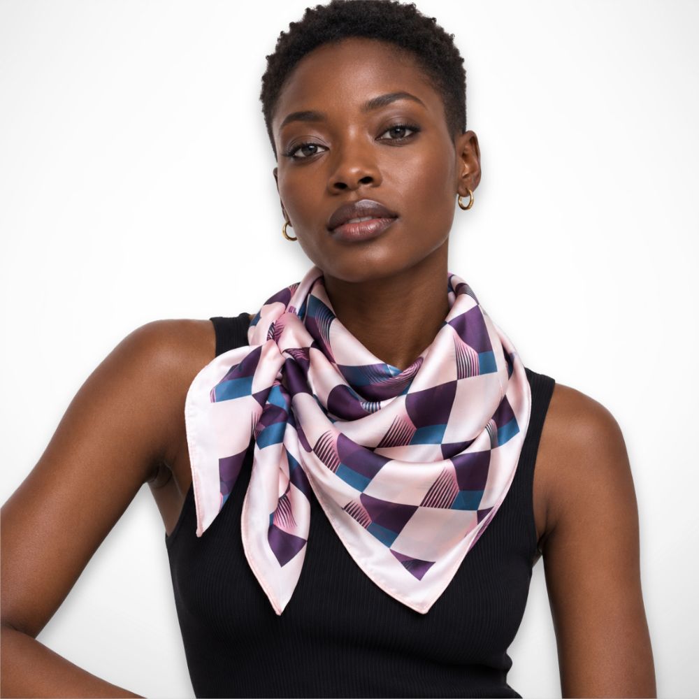 Foulard Annika – Foulard carré à motif géométrique