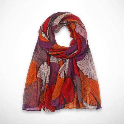 Foulard Aveline – foulard léger à motif végétal pour le printemps et l’été