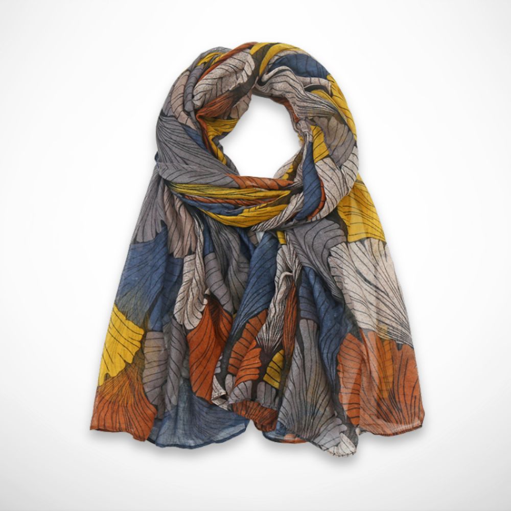 Foulard Aveline – foulard léger à motif végétal pour le printemps et l’été