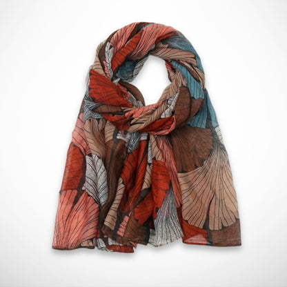 Foulard Aveline – foulard léger à motif végétal pour le printemps et l’été