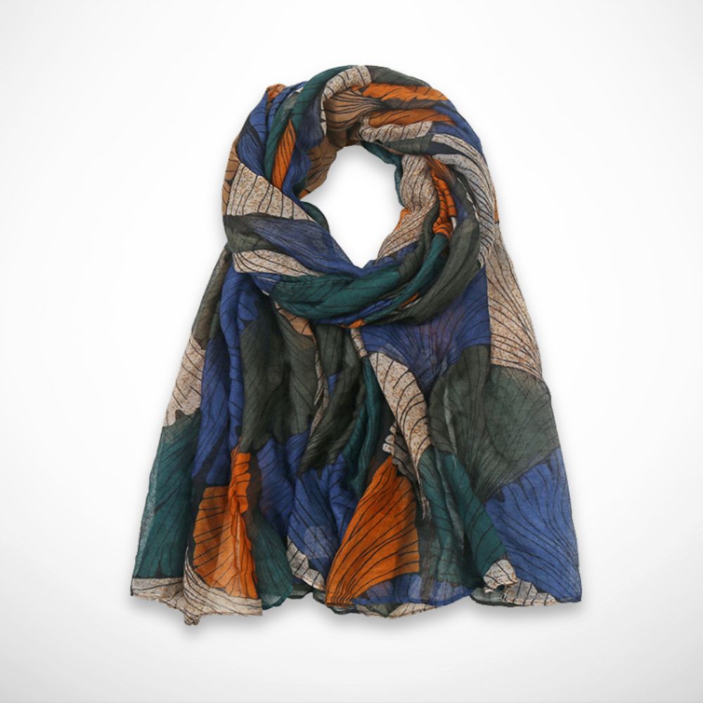 Foulard Aveline – foulard léger à motif végétal pour le printemps et l’été