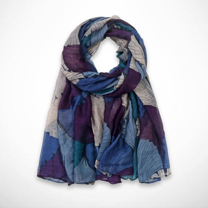 Foulard Aveline – foulard léger à motif végétal pour le printemps et l’été
