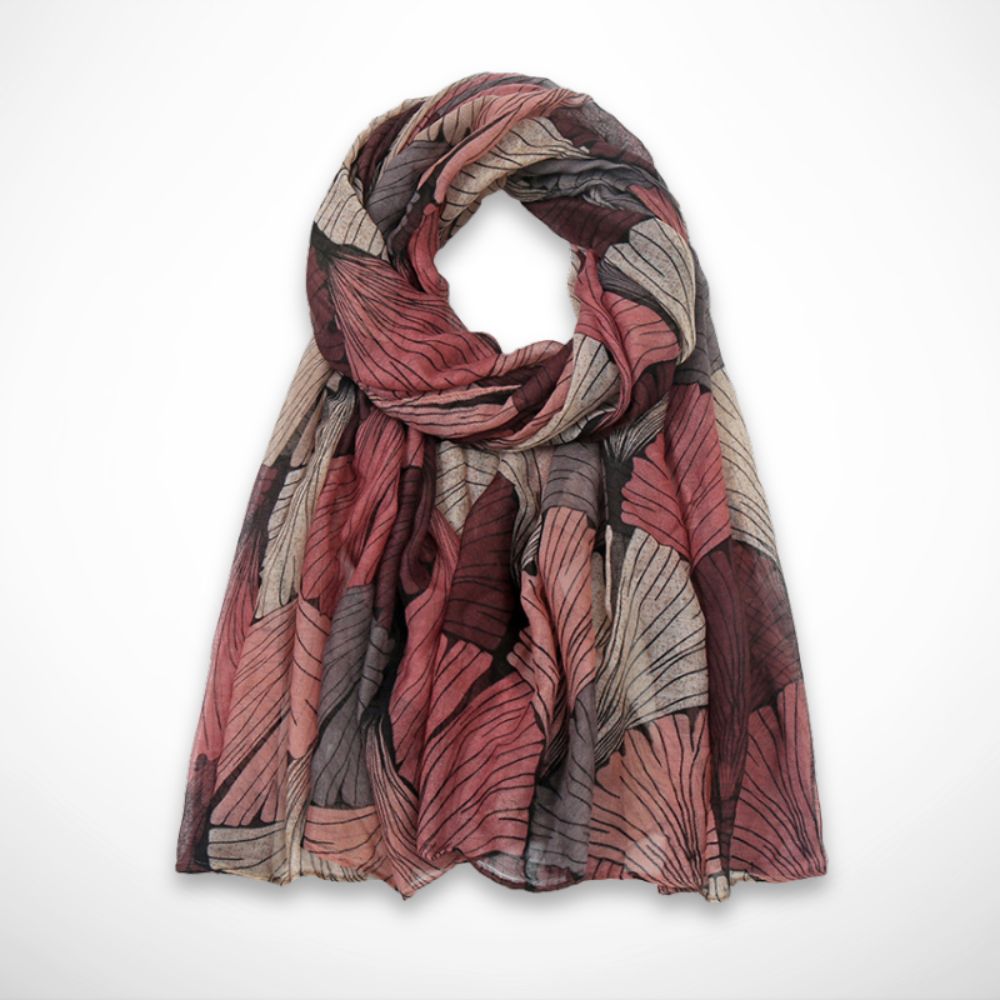 Foulard Aveline – foulard léger à motif végétal pour le printemps et l’été