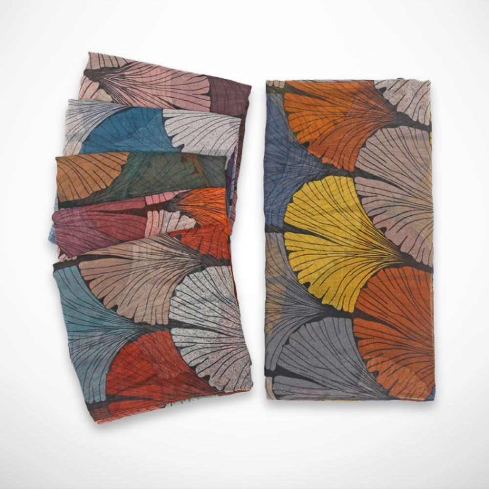 Foulard Aveline – foulard léger à motif végétal pour le printemps et l’été