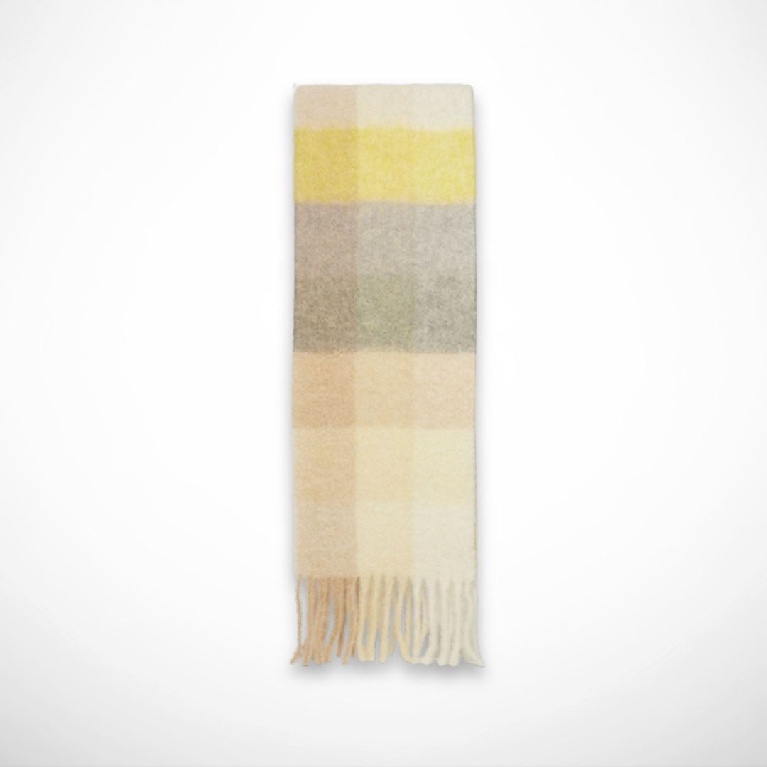Écharpe Aila – Grand carreaux multicolores, douceur & chaleur