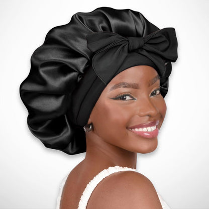 Bonnet de nuit Amara en satin – Protection douce des cheveux