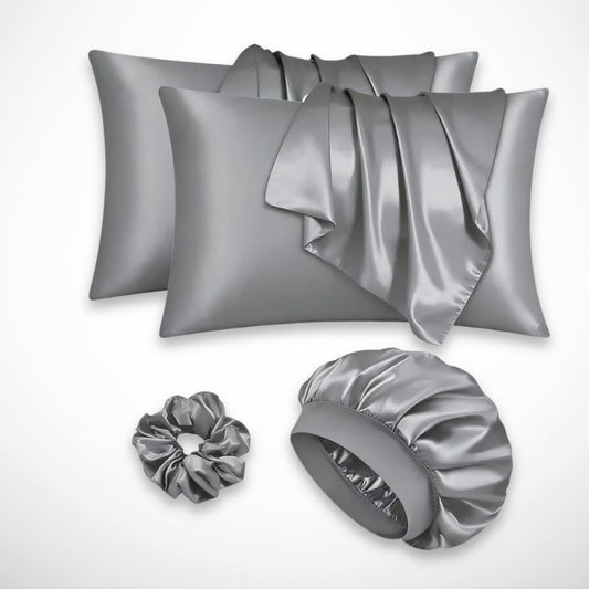 Selene Night Set – Satin pillowcases, nightcap and scrunchie
