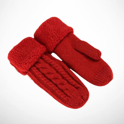 Célie-Fäustlinge mit gedrehtem Griff – Gestrickte Weichheit und winterliche Wärme