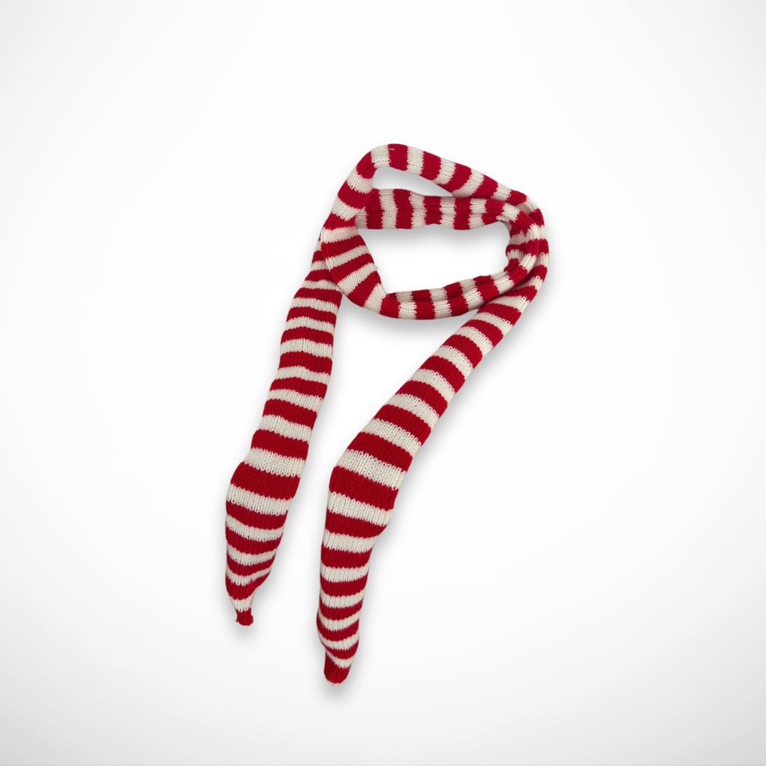 Écharpe étroite rayée Tove – Maille bicolore douce et graphique