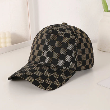 casquette damier noire