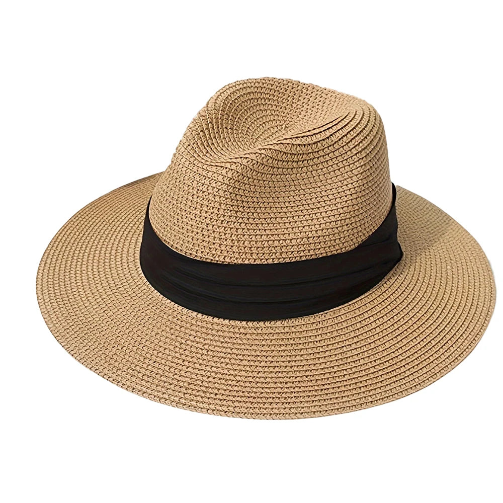 chapeau de paille brun