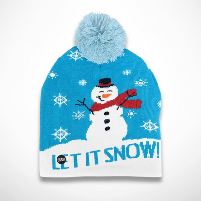 Bonnet Noël Lumineux Bleus