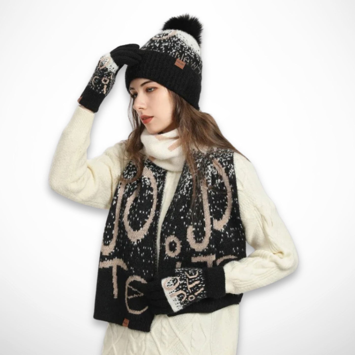 Ensemble Emy – Bonnet, écharpe & gants assortis