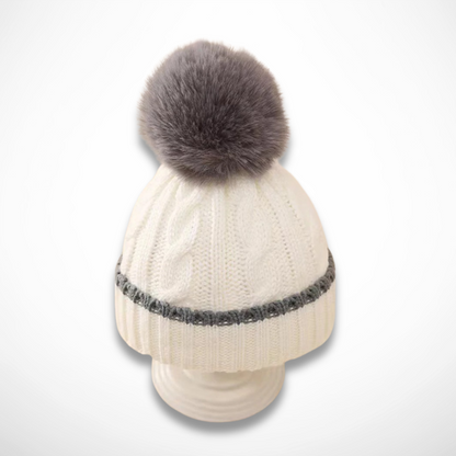 Twisted Pom-Pom Beanie