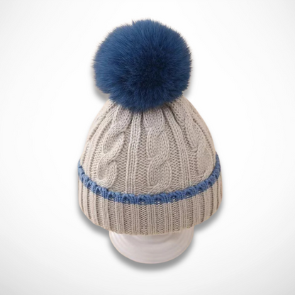Twisted Pom-Pom Beanie