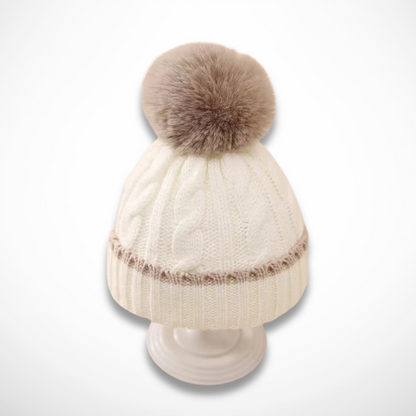Twisted Pom-Pom Beanie