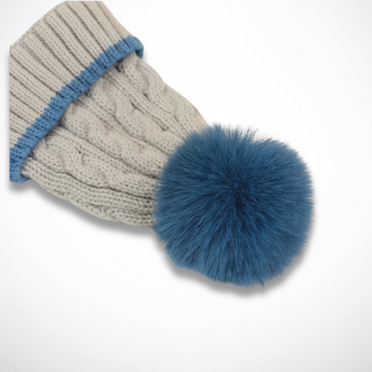 Twisted Pom-Pom Beanie