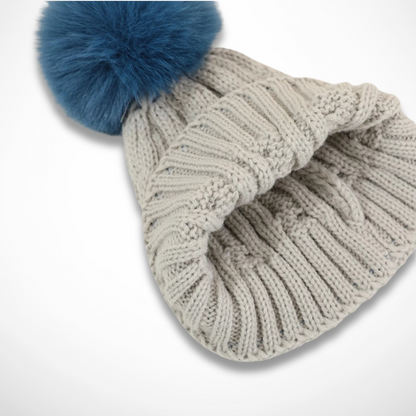 Twisted Pom-Pom Beanie