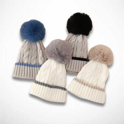 Twisted Pom-Pom Beanie