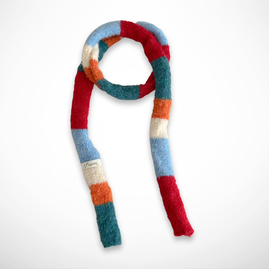 Langer, mehrfarbig gestreifter Schal – Dünner und warmer Schal für den Winter