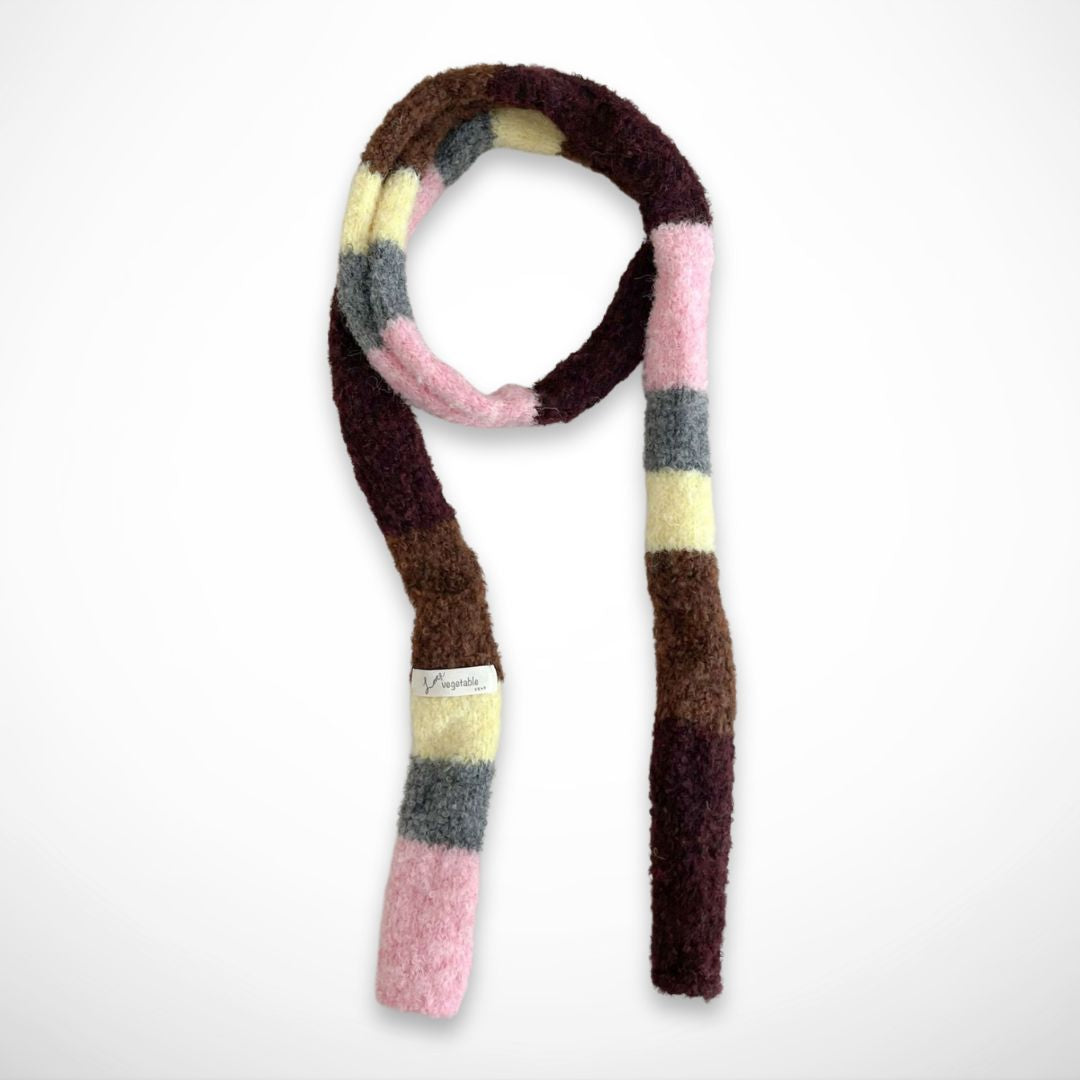 Langer, mehrfarbig gestreifter Schal – Dünner und warmer Schal für den Winter