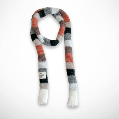 Langer, mehrfarbig gestreifter Schal – Dünner und warmer Schal für den Winter