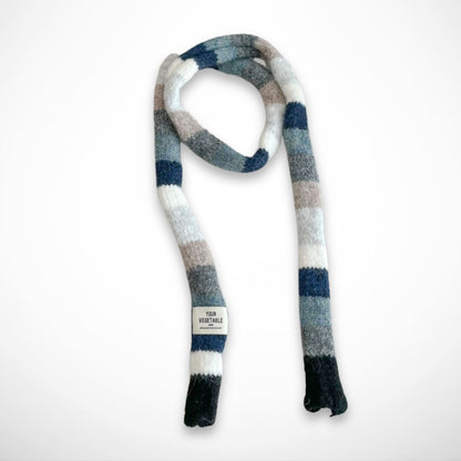 Langer, mehrfarbig gestreifter Schal – Dünner und warmer Schal für den Winter